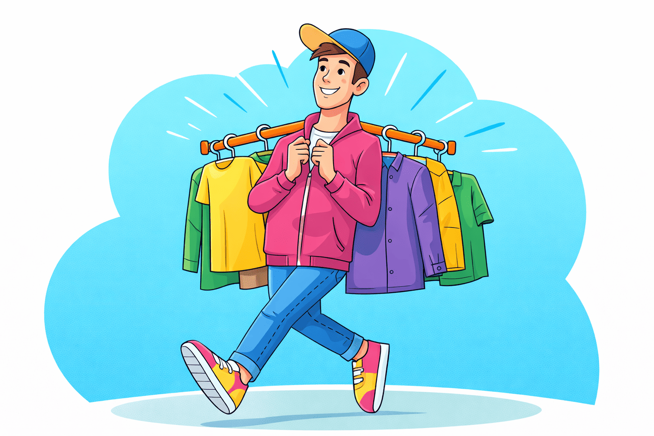 Иллюстрация глагола wear